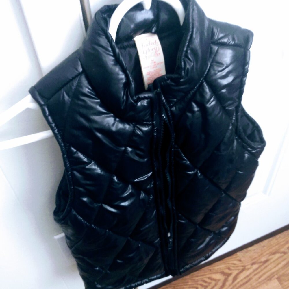 Little girls size 7/8 black vest Faded Glory